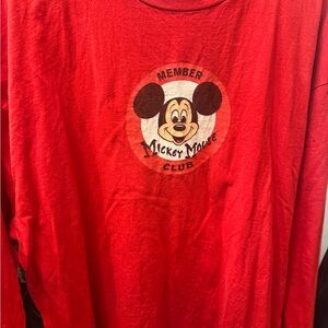 Disney Mickey Mouse long sleeve Red T-Shirt
